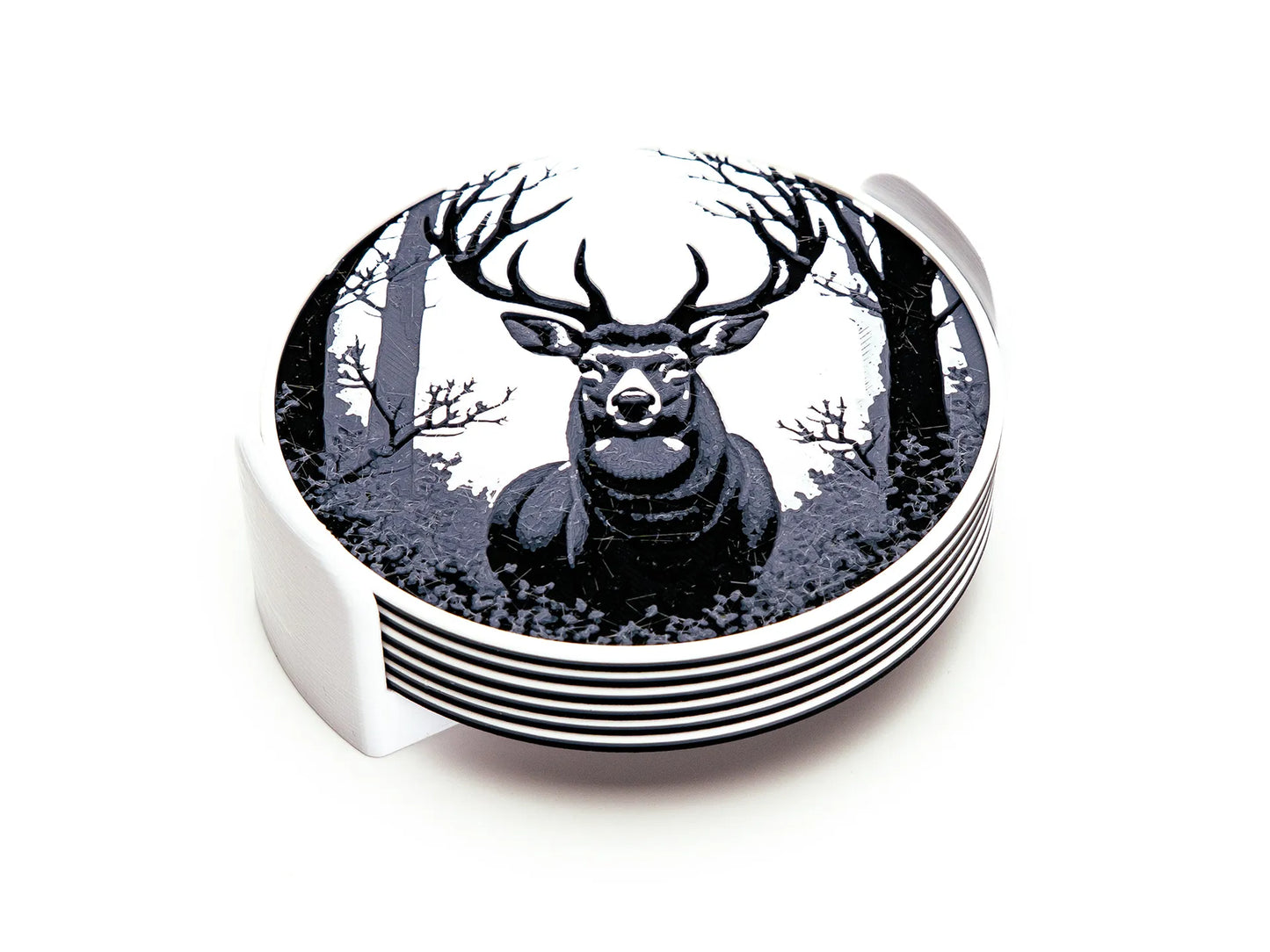 Midnight Forest Wildlife Coasters (set of 3)