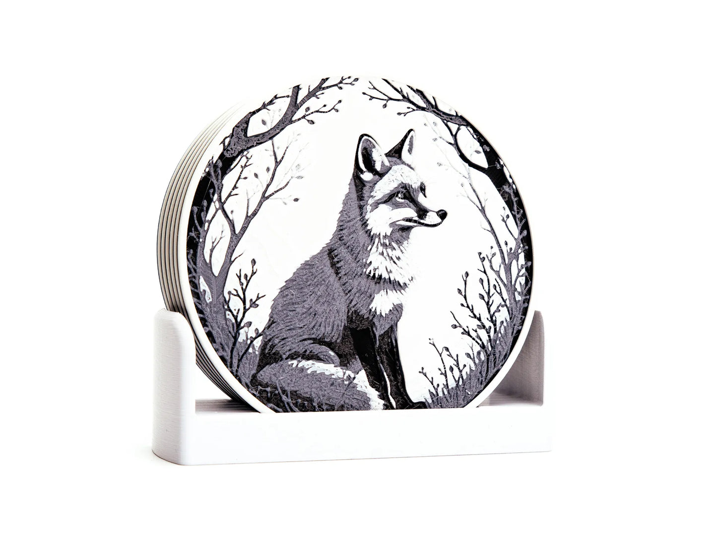 Midnight Forest Wildlife Coasters (set of 3)