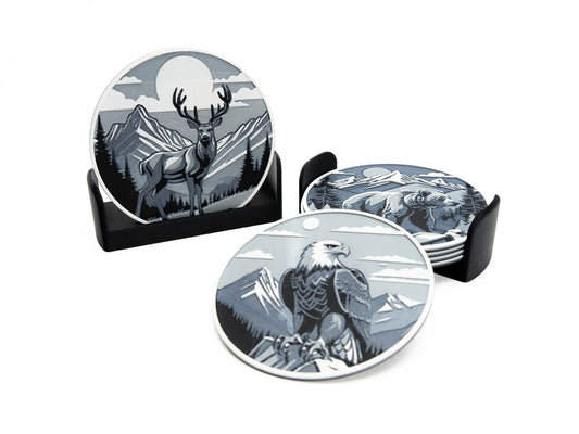 Mountain Wildlife Coasters (set of 3)