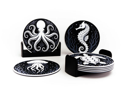 Ocean Wildlife Coasters (set of 4)