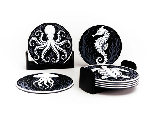 Ocean Wildlife Coasters (set of 4)